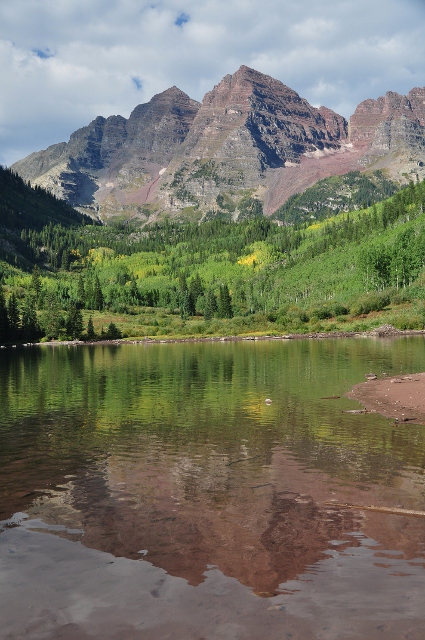 the Bells reflected in Maroon Lake